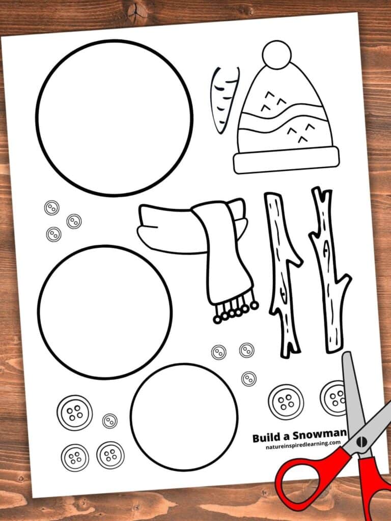 printable build a snowman craft (with free template)